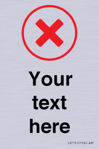 Custom plain background, red cross in a circle sign